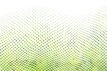 illustration of a halftone background with gradient and watercolor splashes on white