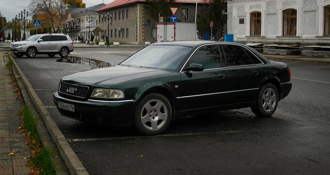 kazakhstan, Ust-Kamenogorsk, october 7, 2023: Audi A8 D2 (Typ 4D; 1994&ndash;2002). Old german car