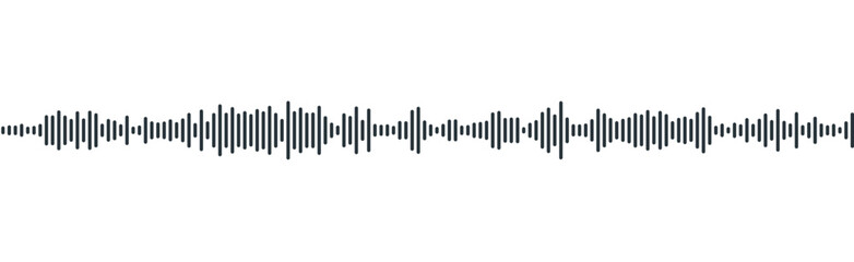 podcast sound waveform pattern for radio audio, music player, video editor, voise message in social media chats, voice assistant, recorder. vector illustration