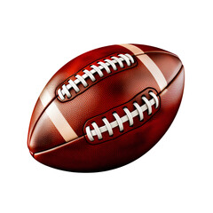 American football ball, isolated on transparent background, PNG, 300 DPI