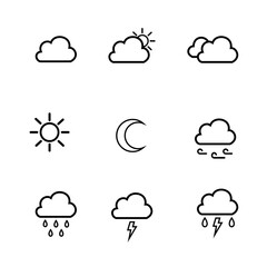 Vector Weather Icon Illustration, Suitable for posters, news and advertisements.