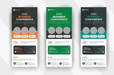 Modern and corporate business conference roll up standee banner template for your business