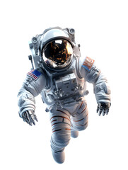 Astronaut on transparent background, white background, isolated, commercial photography