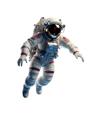 Astronaut on transparent background, white background, isolated, commercial photography