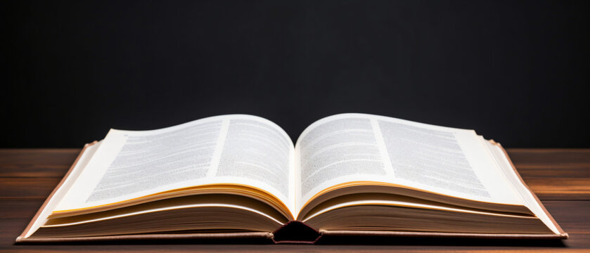 Closeup image of open book