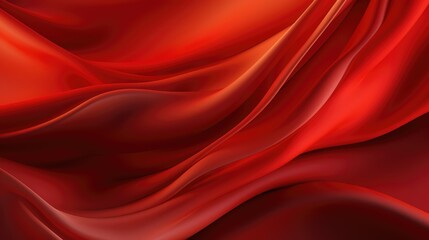 Red silk fabric with texture. Generative AI