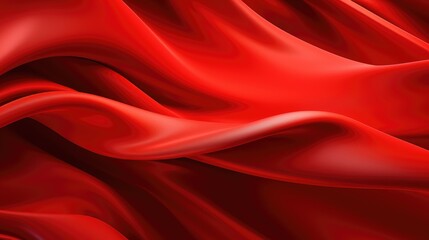 Obraz premium Red silk fabric with texture. Generative AI