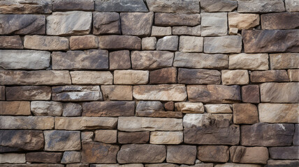 Obraz premium Stacked of a stone wall