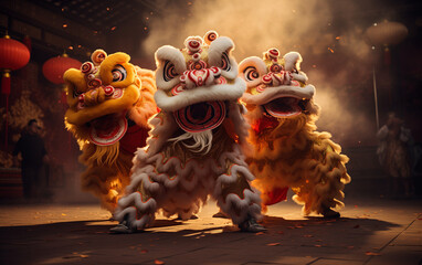 Chinese lion dance