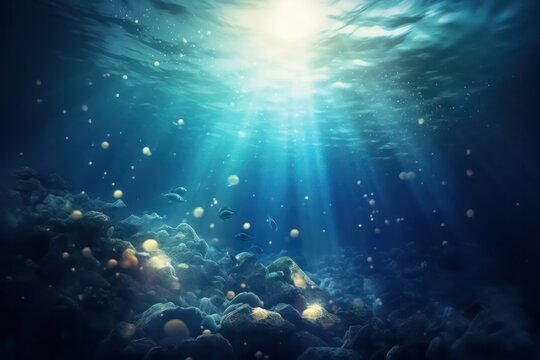 Undersea light rays shin. © bird_saranyoo