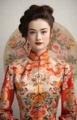 A lady in traditional Chinese dress