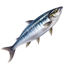 Obraz premium Mackerel, isolated on transparent background, PNG, 300 DPI 