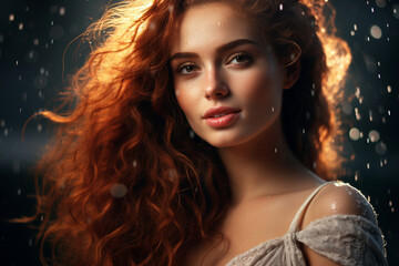 Radiant Beauty: Pretty Woman with Beautiful and Glowing Skin, Exuding Confidence and Elegance
