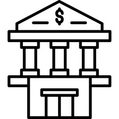 Fototapeta premium bank Icon