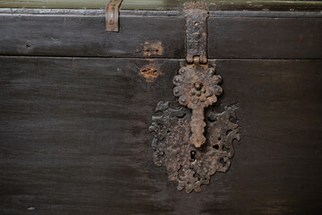 old wooden door with lock