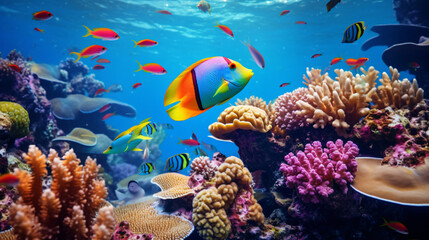 Naklejka na ściany i meble Colorful tropical fish