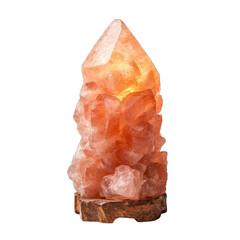 Himalayan Salt Lamp Isolated on Transparent or White Background, PNG