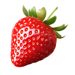 Strawberry, isolated on transparent background, PNG, 300 DPI