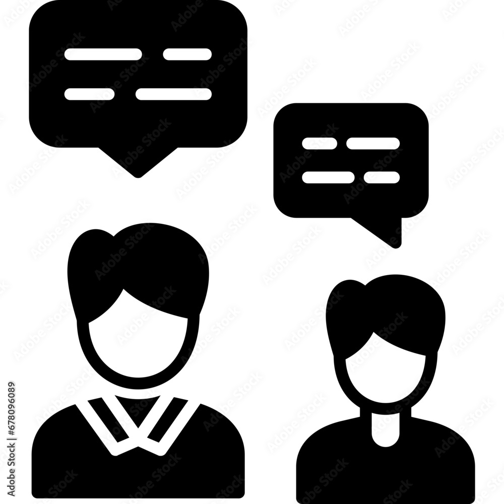 Wall mural talk icon