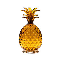 Pineapple Table Lamp with Yellow Shade Isolated on Transparent or White Background, PNG