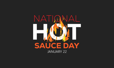 National hot sauce day. background, banner, card, poster, template. Vector illustration. - obrazy, fototapety, plakaty