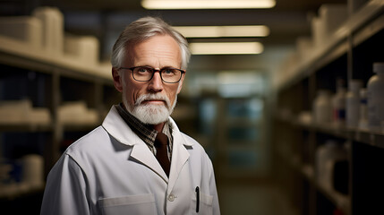 Obraz premium Successful Scientist With A Look Of Determined Ai Generated