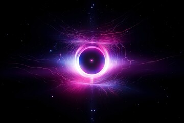 Obraz premium Abstract black hole with dark space galaxy background