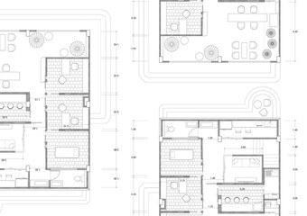 Floor plan designed building on the drawing.