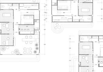 Floor plan designed building on the drawing.
