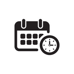 Calendar alarm clock icon planning event symbol