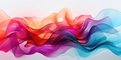 Rolgordijnen Abstract colorful wave background, abstract blue wave background, abstract background with smoke effect, abstract colorful background,  © Torab