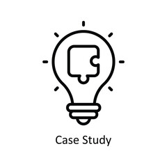 case Study vector outline Icon Design illustration. Business And Management Symbol on White background EPS 10 File