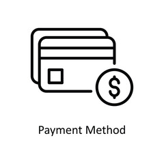 Payment Method vector outline Icon Design illustration. Business And Management Symbol on White background EPS 10 File