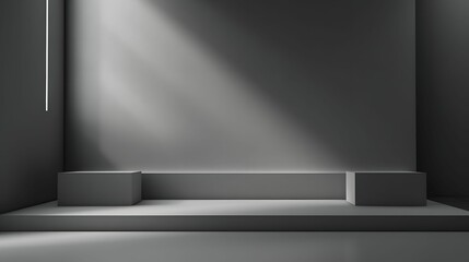 gray background for product presentation with shadow .