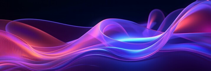 hi-tec abstract background with glowing waves .