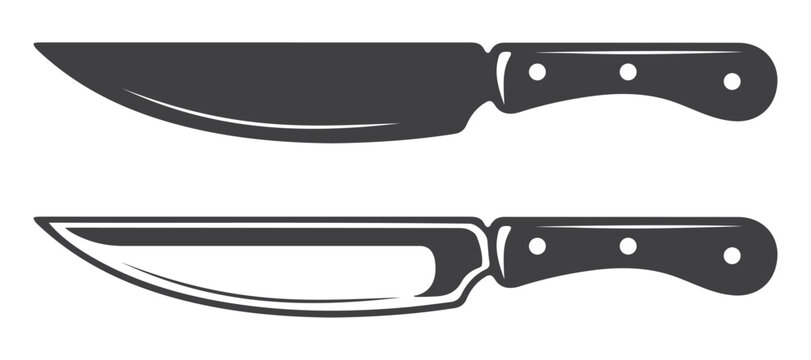 Kitchen Knife Vector Illustration Silhouette