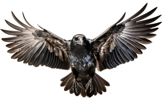 recommend clip art: A crow flying on transparent background, PNG file