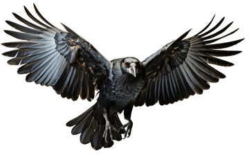 Naklejka premium A crow flying on transparent background, PNG file