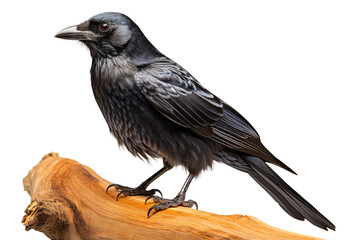 Fototapeta premium A crow on transparent background, PNG file