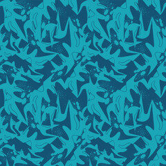 Urban seamless artwork with wave abstract patterns and dots