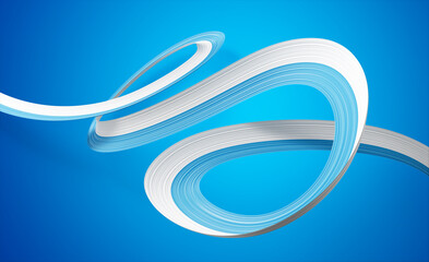 3d Flag Of San Marino 3d Waving Ribbon Flag Isolated On Soft Blue Background 3d Illustration