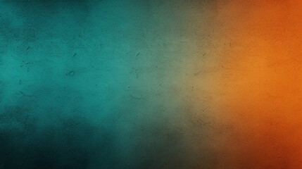 Poster banner landing page background with a grainy texture and a color gradient of teal, orange, and black
