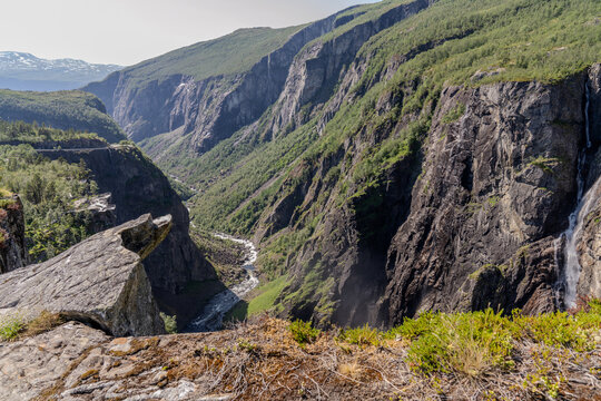 M&aring;b&oslash;dalen a narrow valley in Eidfjord Municipality in Vestland county, Norway