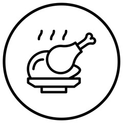 Fried chicken Vector Icon Design Illustration