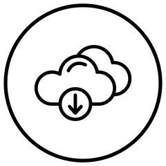 Cloud Download Vector Icon Design Illustration