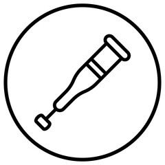Crutches Vector Icon Design Illustration