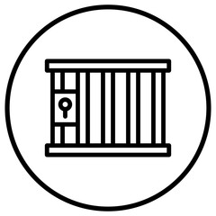 Jail Vector Icon Design Illustration