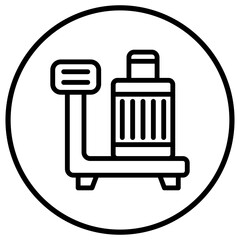 Luggage Scan Vector Icon Design Illustration