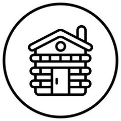 Cabin Vector Icon Design Illustration