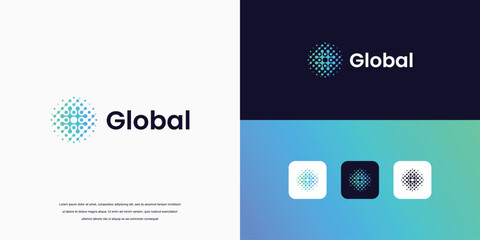 Vector Global Tech Logo Design Template